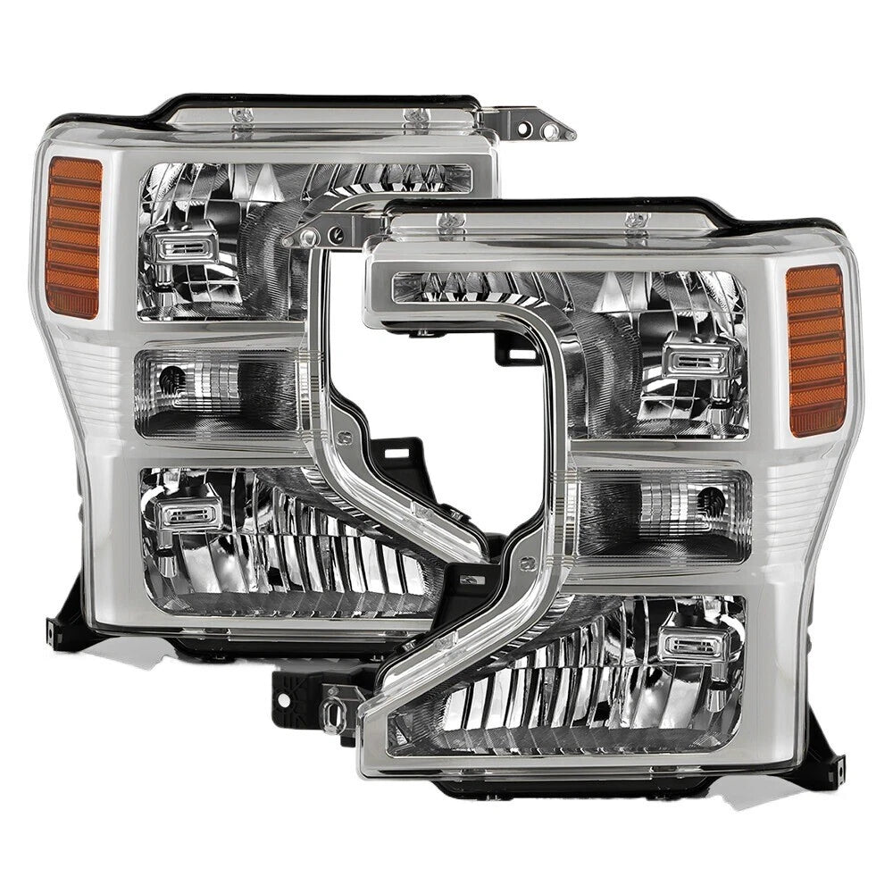Halogen Headlight Set for Ford F250 F350 SuperDuty (2020–2022) w/Bulb