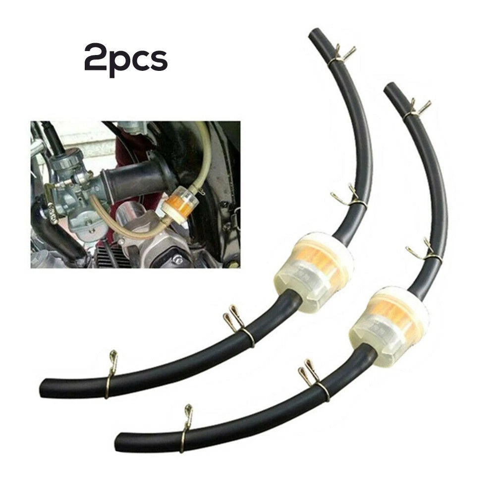 Hose Clamp Set of 2 for Motorcycles & ATVs with Fuel Filters