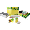 2X Mann Oil Air Carbon Cabin Fuel Filter Service Kit for Benz W164 ML350 (2006–2011)