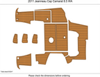 EVA Foam Flooring Mat for Jeanneau Cap Camarat 8 (2011)