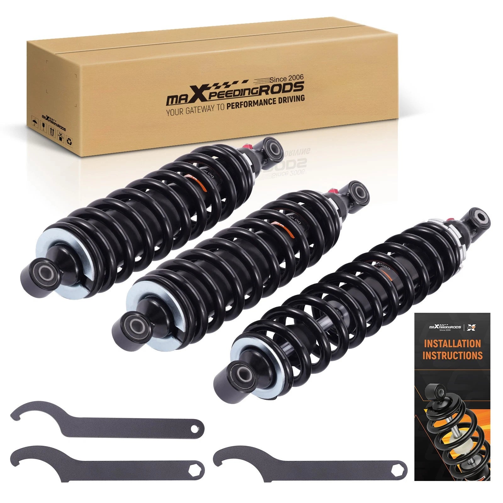 3X Rear/Front Shocks Kit for Honda Rancher 350 (2000–2006) 52400-HN5-990
