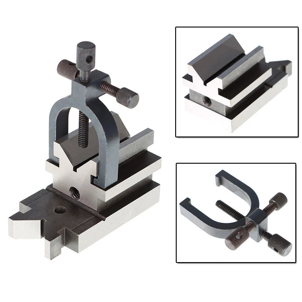 Angle V-Block Clamp Set for Precision Machining (3-1/2" x 1-7/8")