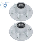 Pair Galvanized Hubs Kit for Boat Trailer (6 Lug 6 on 5.5") 15123×25580 Bearings