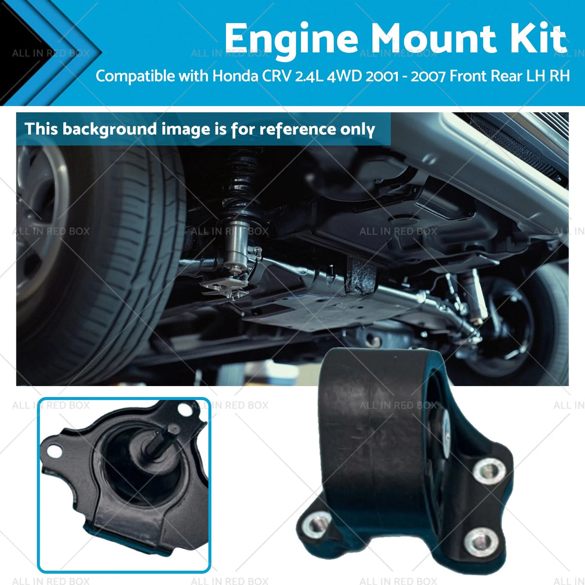 Motor & Transmission Mounts for Honda CR-V 2.4L 4WD (2001–2007) Front Rear