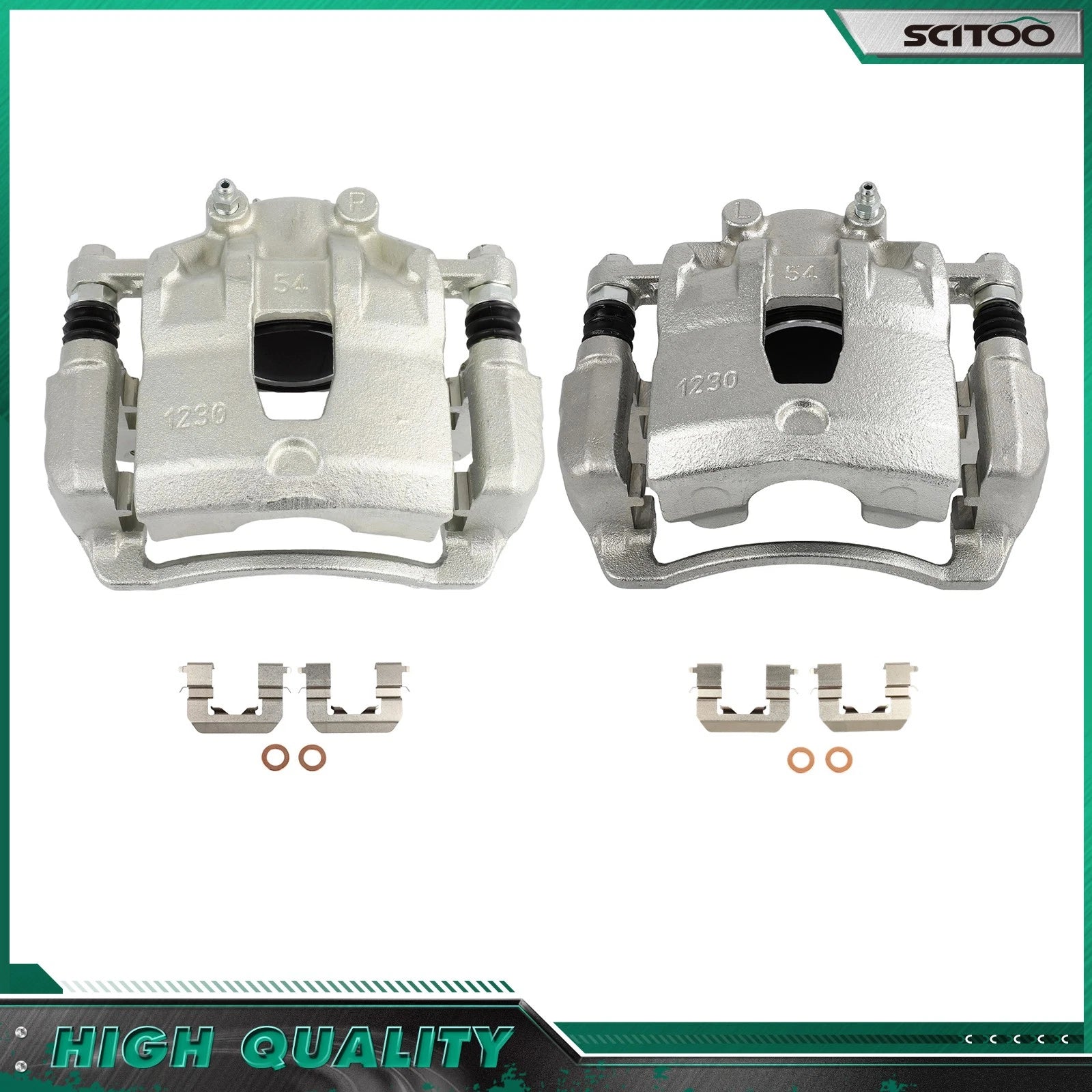 Front Brake Calipers w/ Bracket for Hyundai Accent Kia Rio (2012–2017)