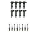 Set of 8 NGK Ignition Coils & Platinum Spark Plugs for Dakota Grand Cherokee (1997–2004)