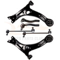 Set of 6 Front Control Arms Sway Bars Tie Rod Ends for Toyota Corolla (2003–2008)