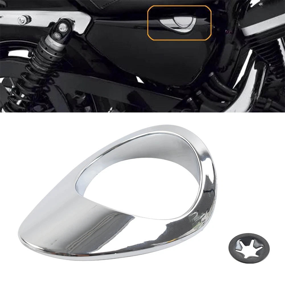 Battery Cover Trim Oil Dipstick Bezel Kit for Harley XL1200 883 (2004–2022)