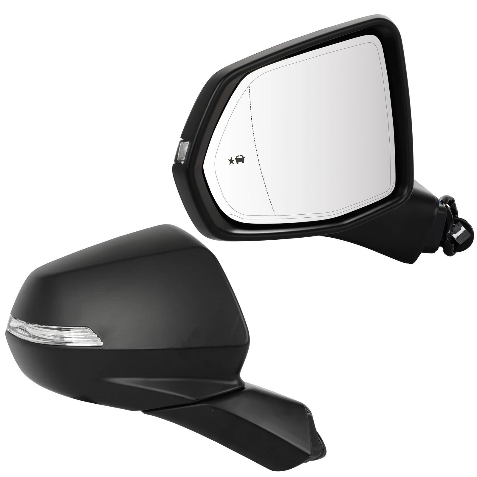 Set of 2 Door Mirrors for Chevrolet Blazer (2019–2021) W/Auto Dimming, Turn Signal