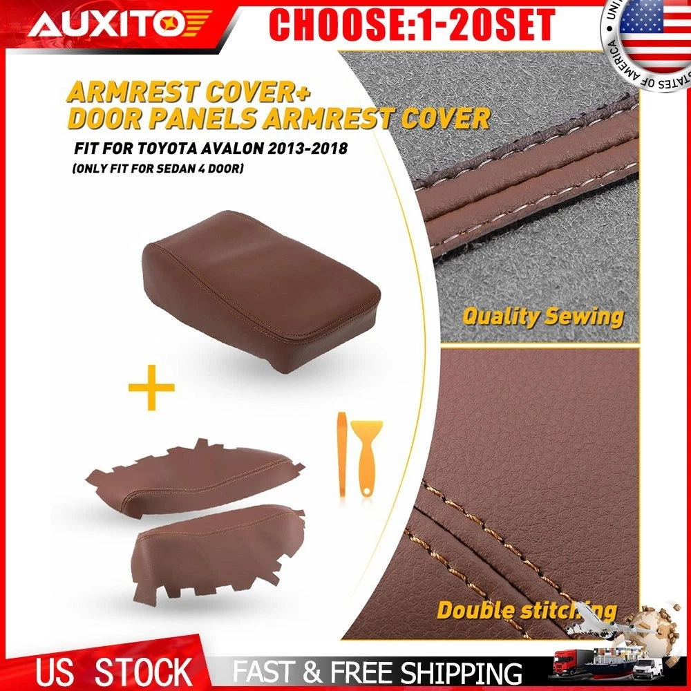 Panel Cover Console Lid Armrest & Door for Toyota Avalon (2013–2018) Brown 3-30X
