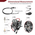 Carburetor w/ Throttle Cable for Arctic Cat 366 2010-2011, 400 2005-2007 (0470-737)