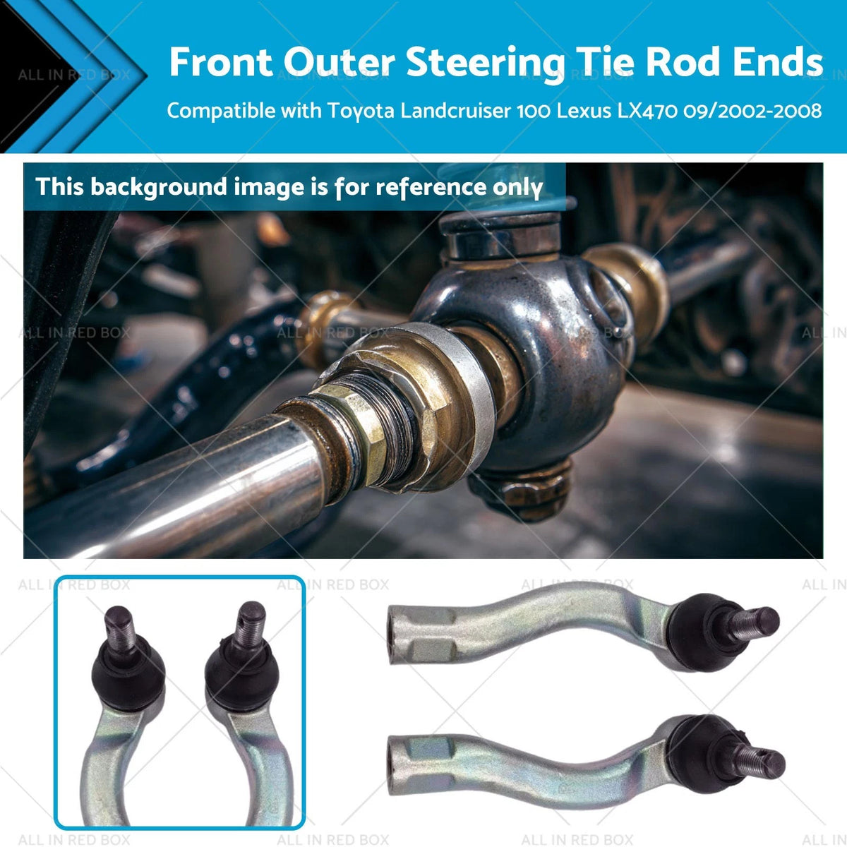 2X Outer Front Tie Rod Ends for Toyota Landcruiser 100, Lexus LX470 (1998–2007)