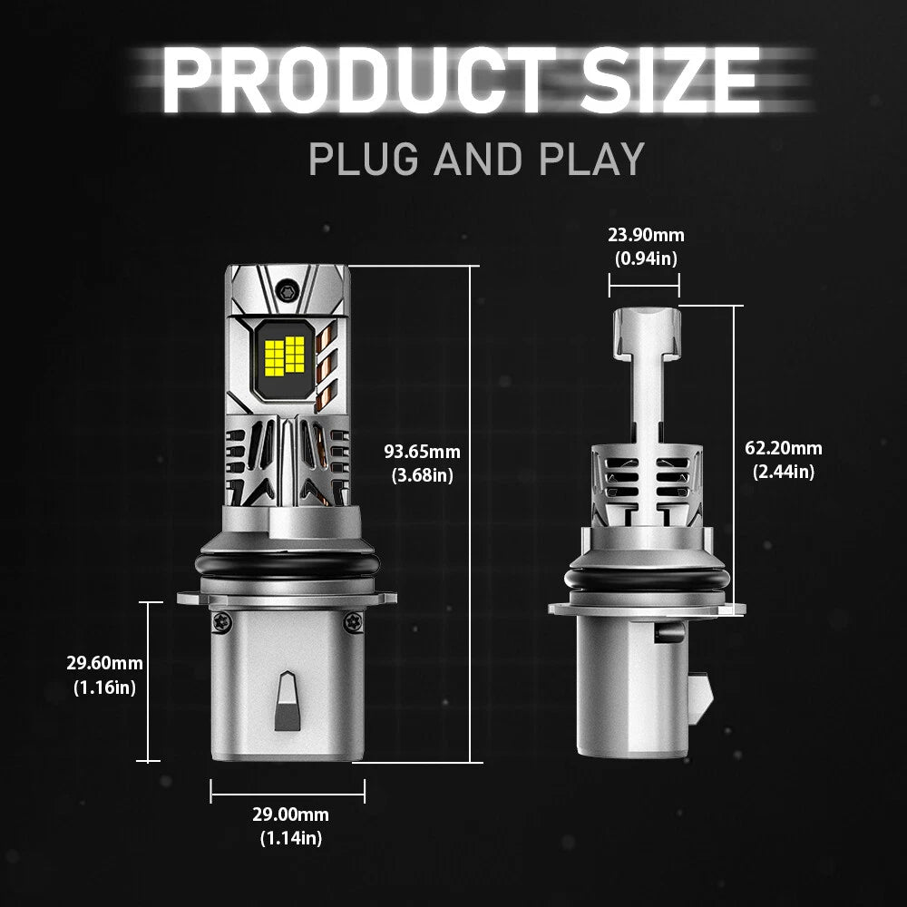 2X NOVSIGHT 9007 HB5 LED Headlight Bulbs 6500K 90W 20000LM for