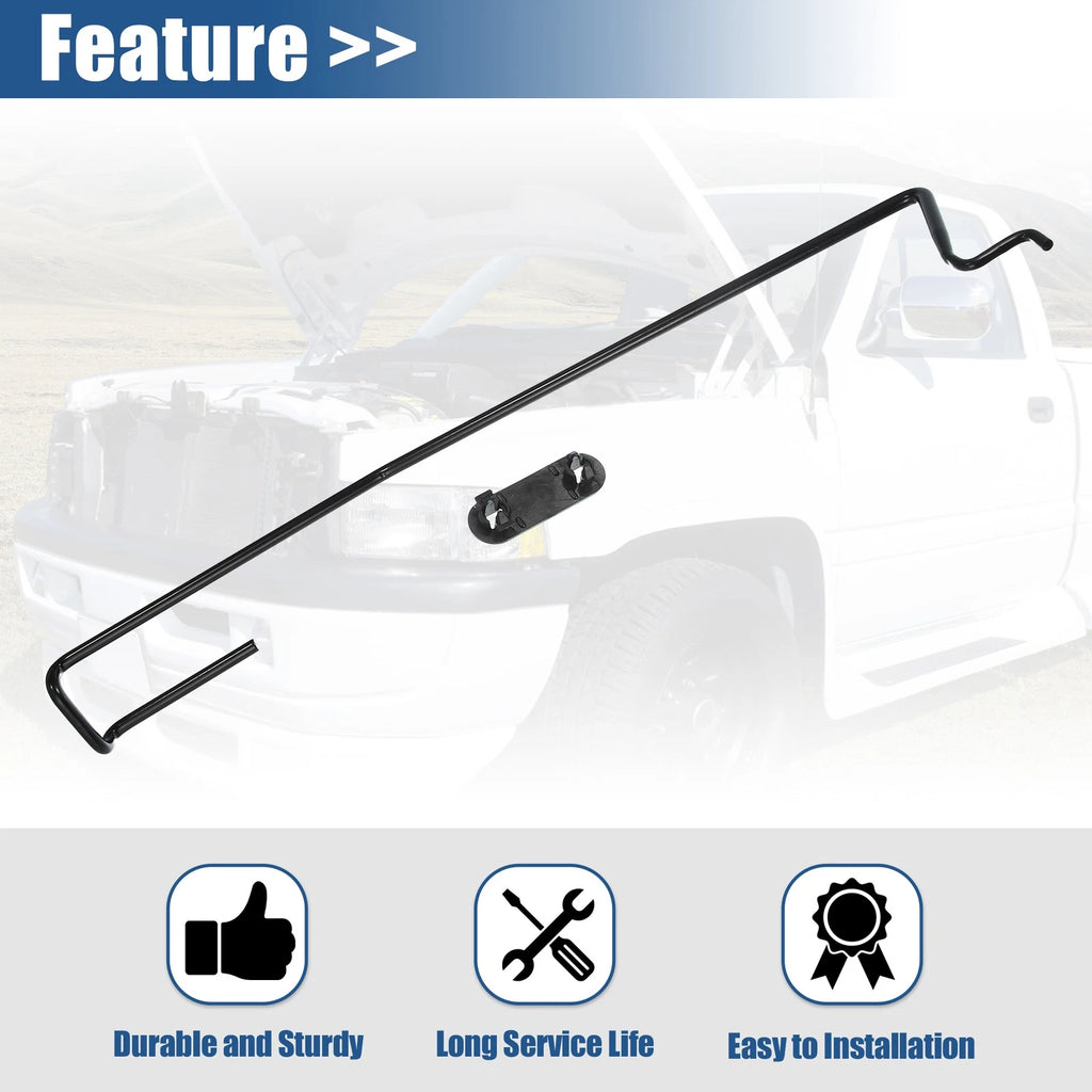 Hood Safety Latch Catch Rod and Retainer Clip Kit for Dodge 1500 2500 (2014–2023)