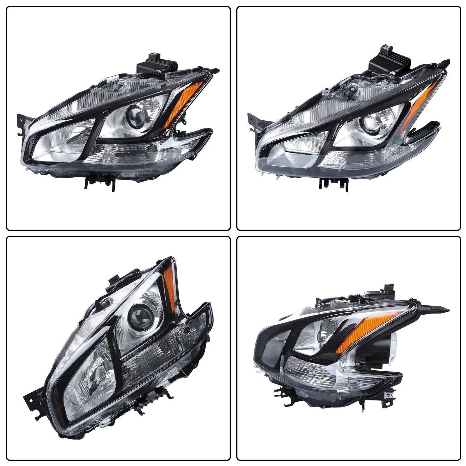Headlight Assembly for Nissan Maxima (2009–2014) HID Dark Gray Left
