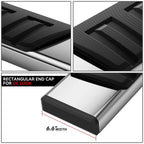 Set of 2 Chrome/Black Rectangular Running Boards for Nissan Frontier (2005–2024)