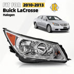 Halogen Headlight for Buick LaCrosse (2010–2013) Chrome Passenger Right