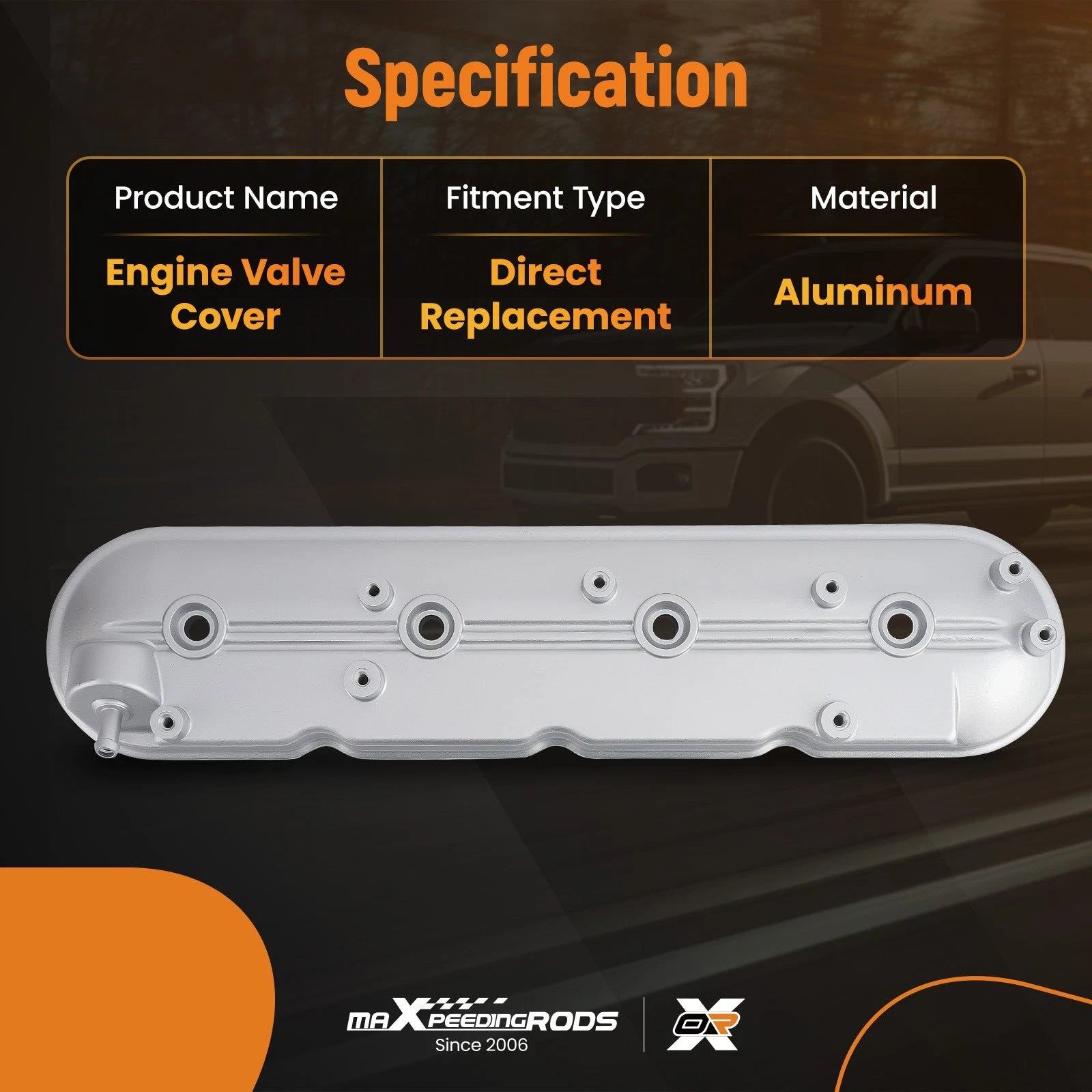 Left Driver Side Valve Cover for GMC Sierra 1500 HD V8 6.0L (2001–2003)