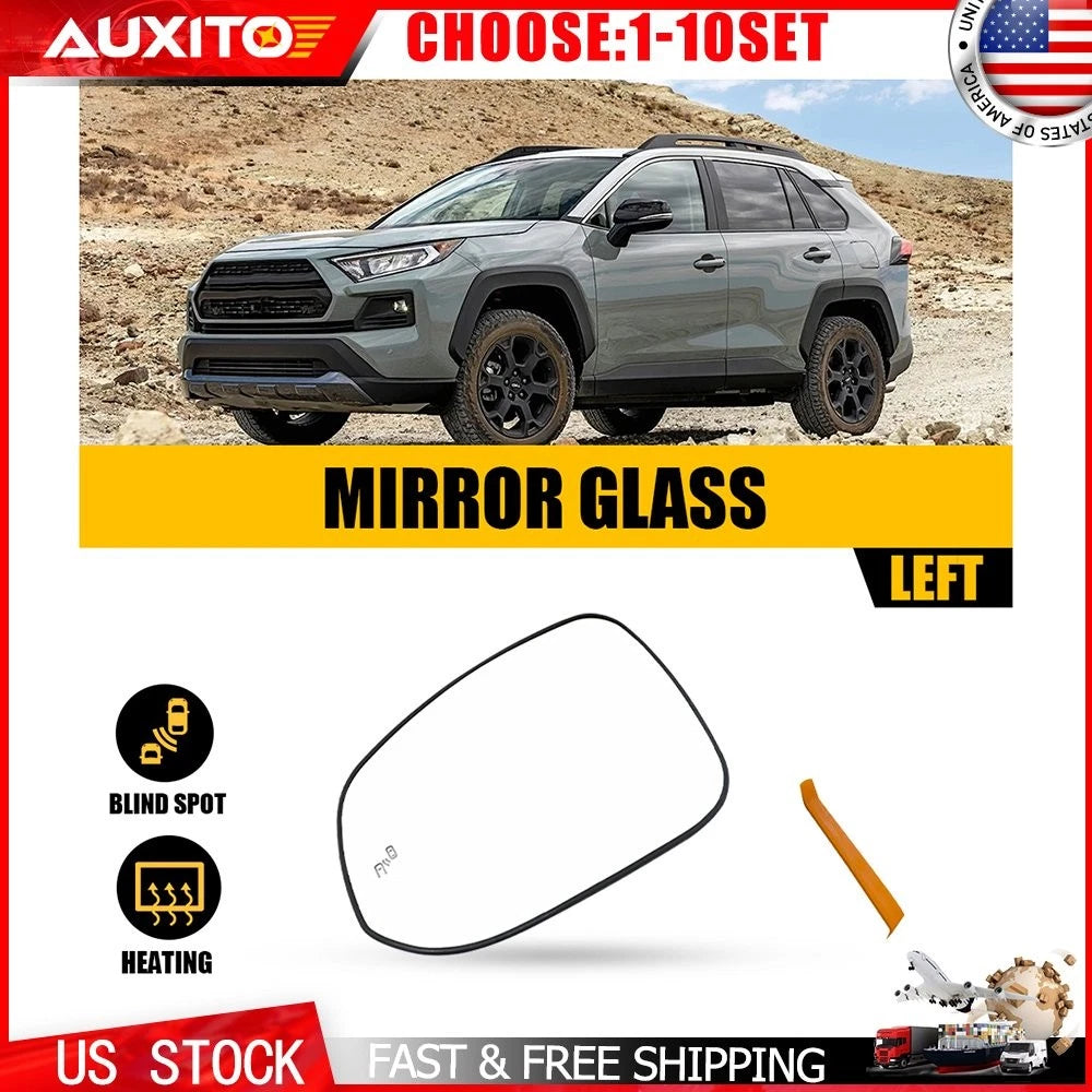 Heated Driver Side Mirror Glass + Blind Spot for Toyota RAV4 Prime (2019–2024)