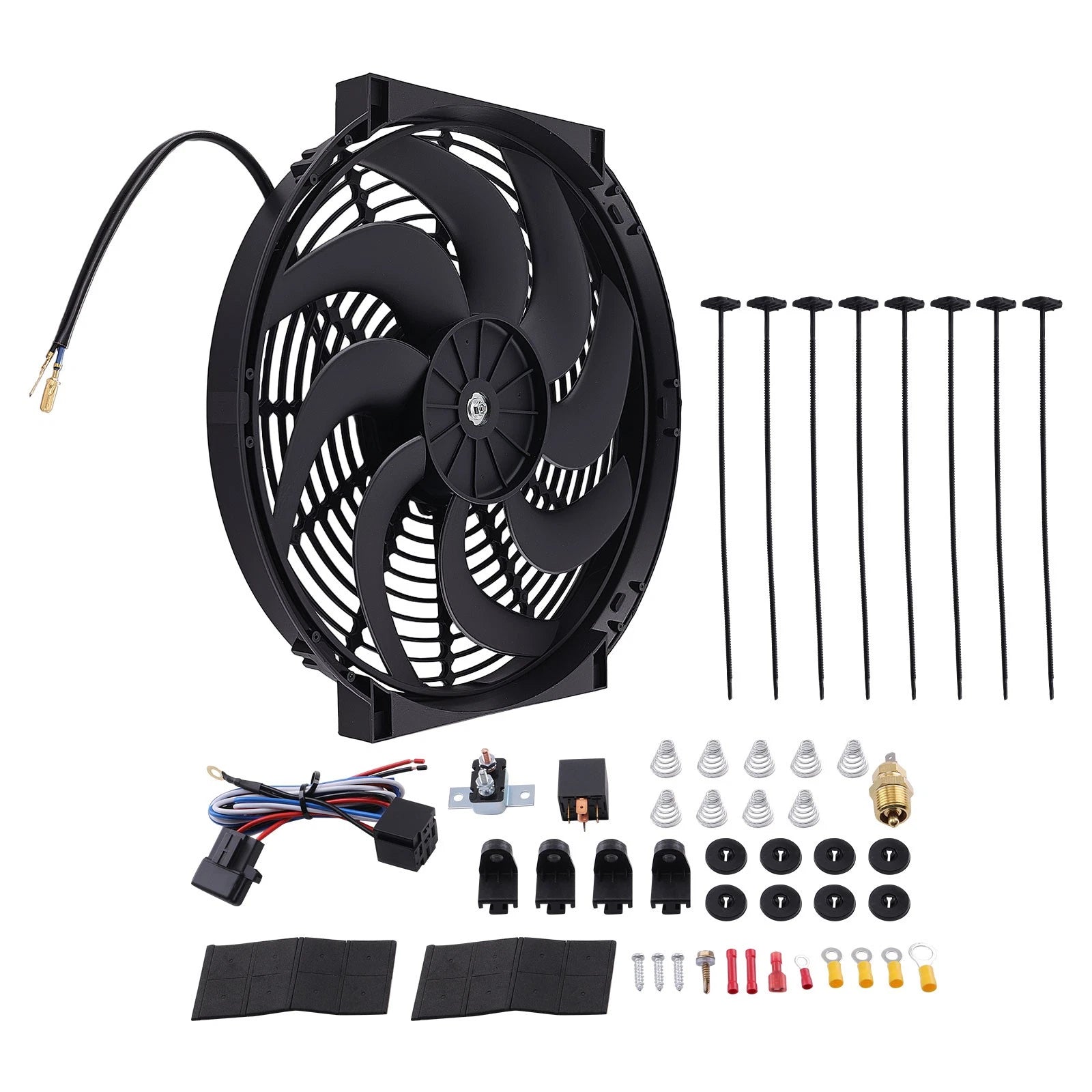14IN Electric Radiator Cooling Fan Assembly 12V 90W Universal