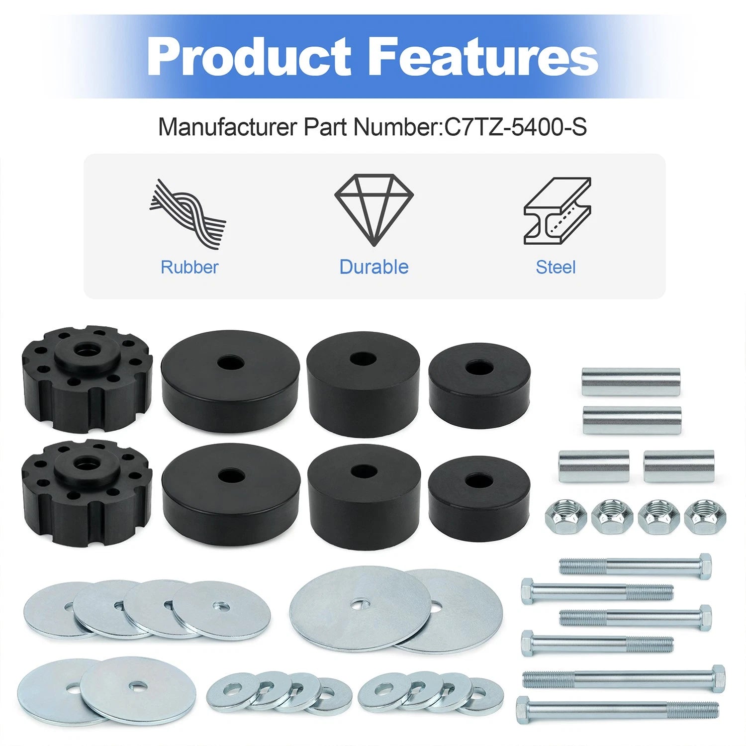 Cab to Frame Mounting Pad Set for Ford Truck F100 F250 (1967–1972)