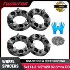 4PCS 1-Inch & 2-Inch Wheel Spacers for Ford Ranger Jeep Wrangler Liberty (2010–2024)