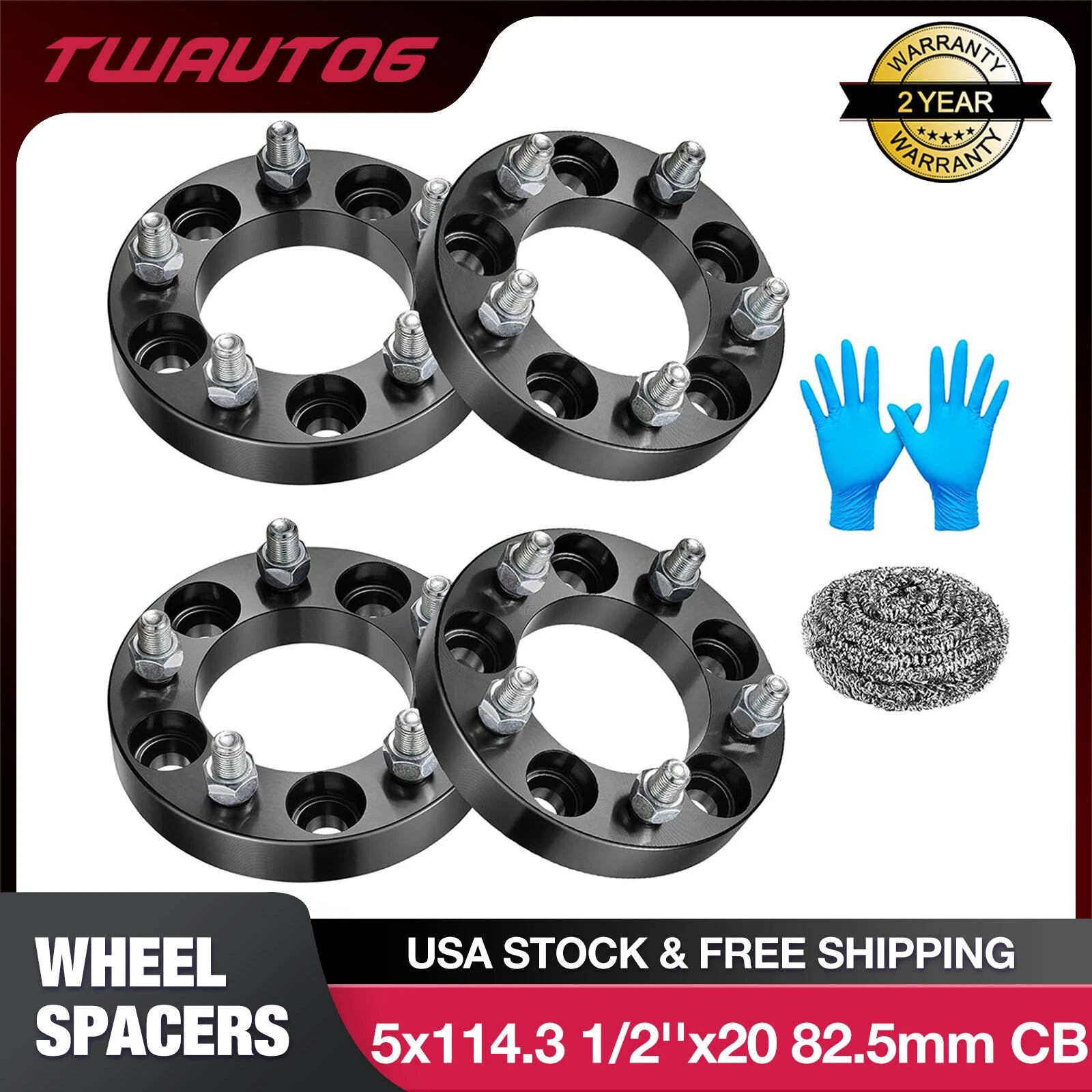 4PCS 1-Inch & 2-Inch Wheel Spacers for Ford Ranger Jeep Wrangler Liberty (2010–2024)