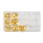 135PCS Gold Brass Crimp Terminal Connectors 2.8mm 4.8mm 6.3mm