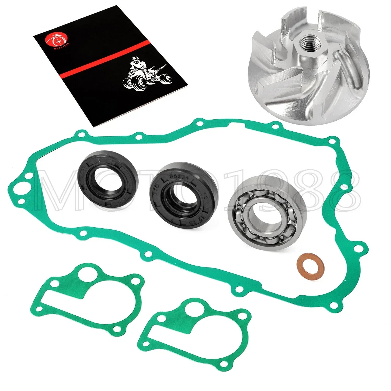 Water Pump Rebuild Kit Impeller Gaskets Seals for Honda CR250R (1992–2001)
