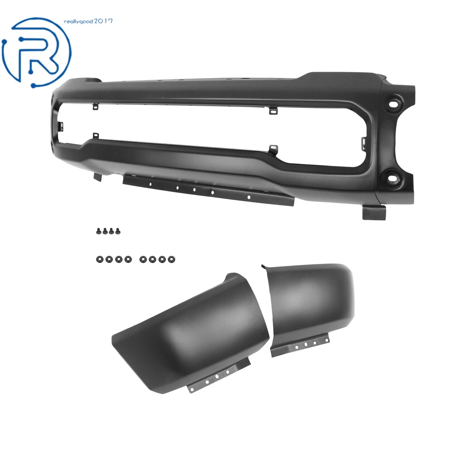 Durable Split Type Black Steel Front Bumper for Ford F-250 F-350 (2023–2025)