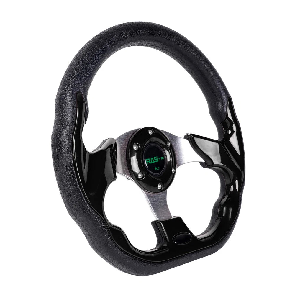 13" Black Steering Wheel with Hub Adapter for Ford Mustang (1984–2004)
