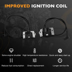 Ignition Coil Pack Set of 2 for Cummins Onan RV Generator (21" 166-0859-02, 30" 166-0859-01)