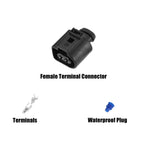 Set of 2 Horn Connectors with 2 Terminals Waterproof Plug for Audi A6 (2019–2020)