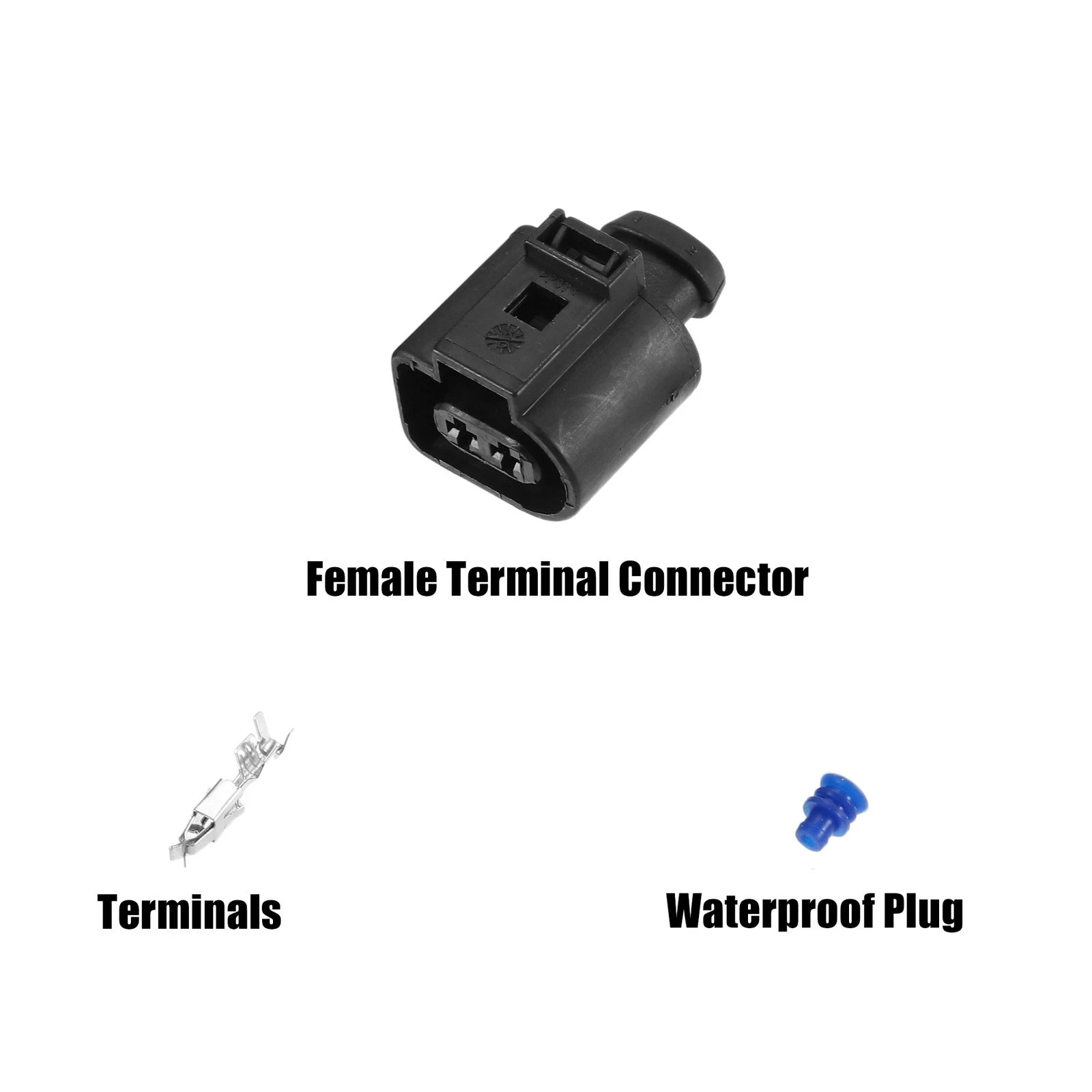 Set of 2 Horn Connectors with 2 Terminals Waterproof Plug for Audi A6 (2019–2020)