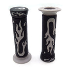 1" Gray Flame Gel Hand Grips for Yamaha FZR YZF 600