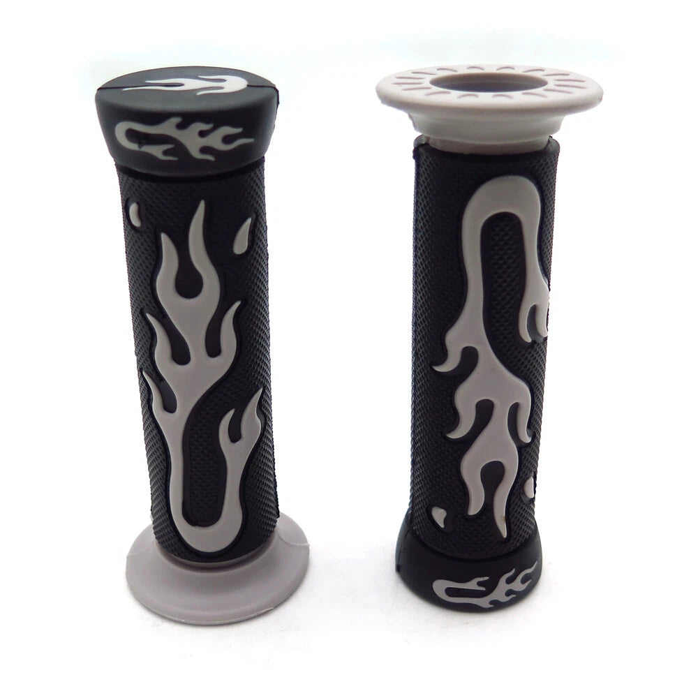1" Gray Flame Gel Hand Grips for Yamaha FZR YZF 600