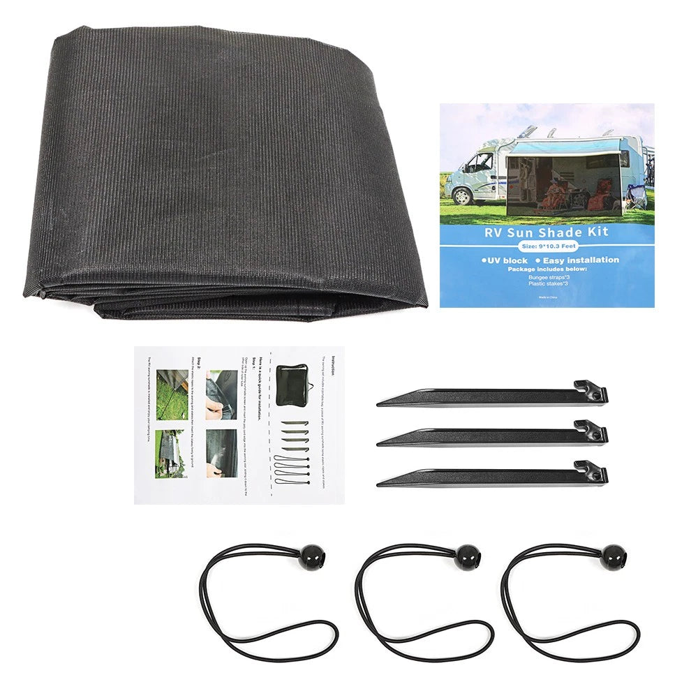 RV Awning Sun Shade Privacy Screen Kit for RVs (11FT-20FT)