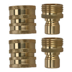 Set of 4 Brass Quick Connect Pressure Washer Adapter Fittings