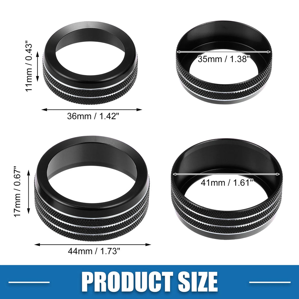 Set of 3 AC Radio Switch Knob Cover Decals for Dodge Durango (2017–2020)