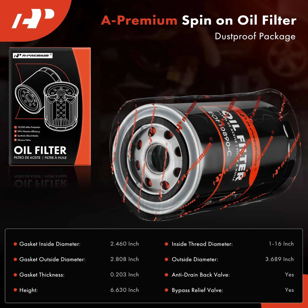Engine Oil Filter for Ford F-250 F-350 F-450 F-550 Super Duty (2011–2023)