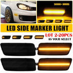 2X Smoked Amber LED Bumper Side Marker Light for Volkswagen MK6 GTI (2010–2014)