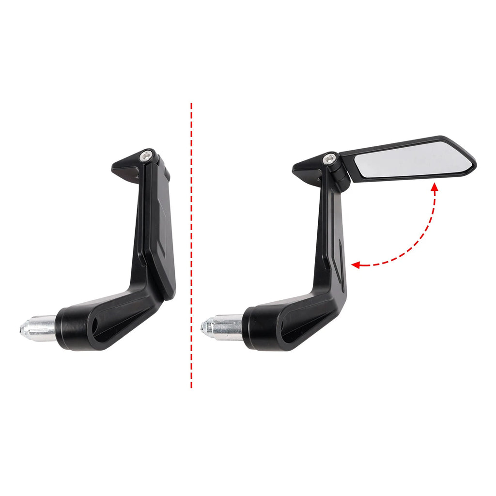 Pair Lever Guard Protection with Folding Handlebar Mirrors for Mini Motorcycle (22mm)