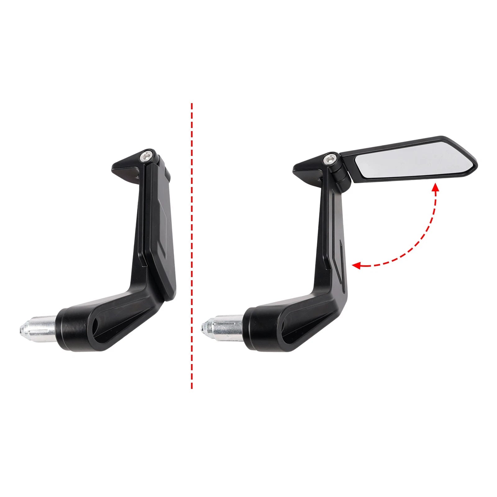 Pair Lever Guard Protection with Folding Handlebar Mirrors for Mini Motorcycle (22mm)