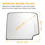 Heated Right Upper Side Rearview Mirror Glass for Chevrolet Silverado 