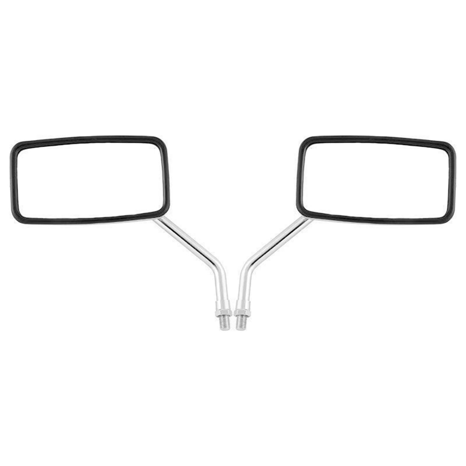 Chrome Rectangle Rearview Mirrors for Kawasaki KZ1300B, Suzuki GS GN (1979–1983)