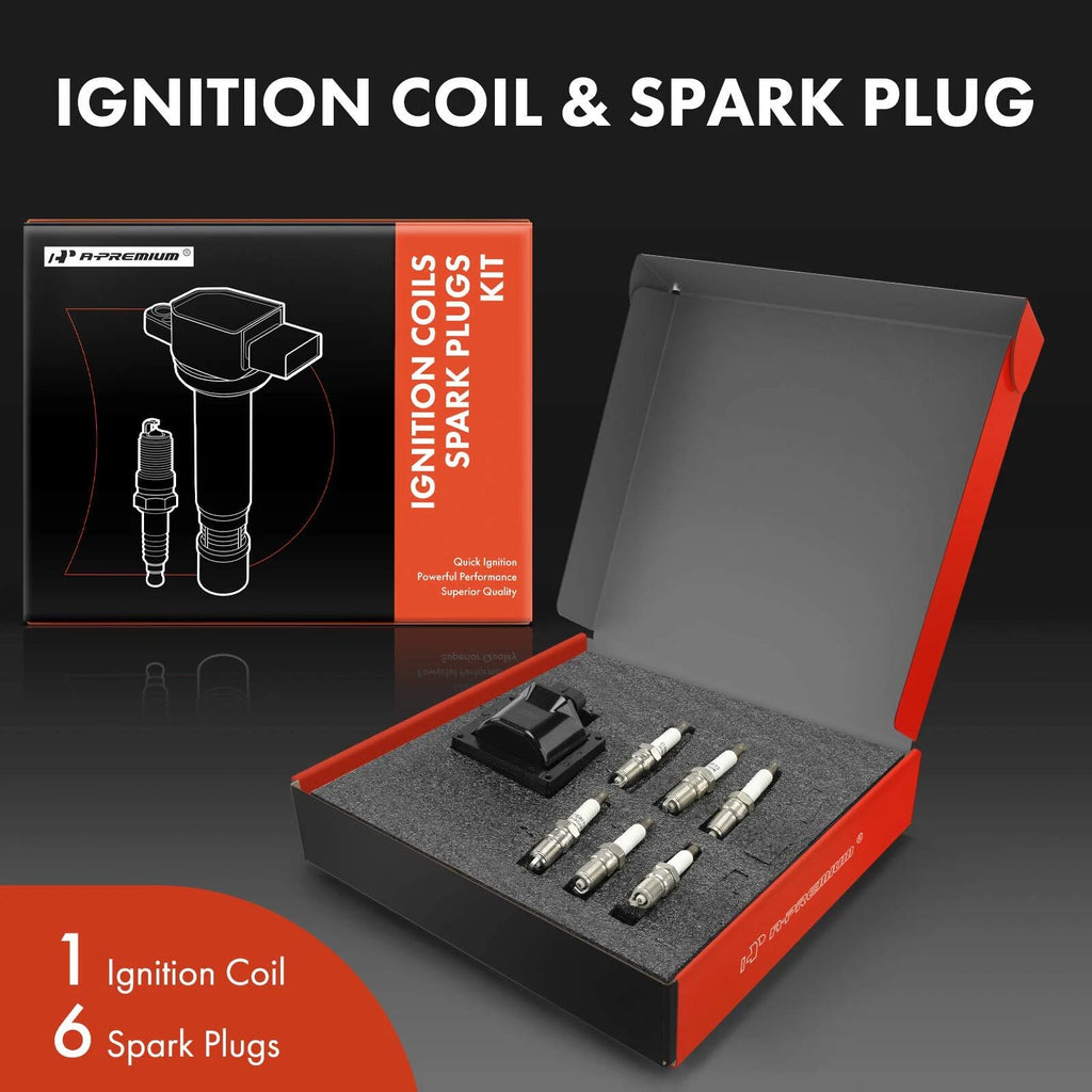 1x Ignition Coil & 6x Iridium Spark Plugs for Silverado 1500 (2007â2013)