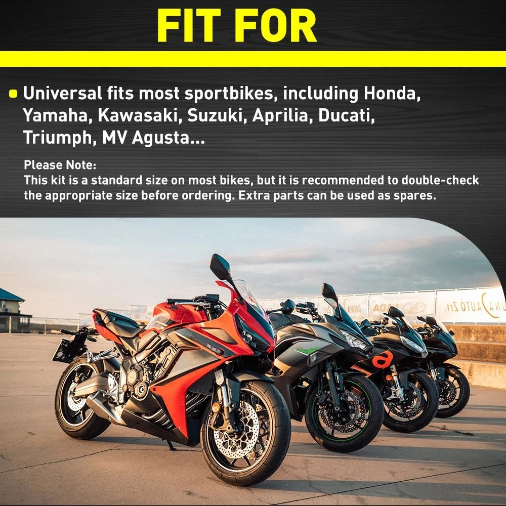 Complete Fairing Bolts Kit for Kawasaki Ninja ZX6R ZX-6R (2007–2008)