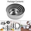 Set of 4 Stainless Steel Mixing Bowls with Lids for Kitchen Use