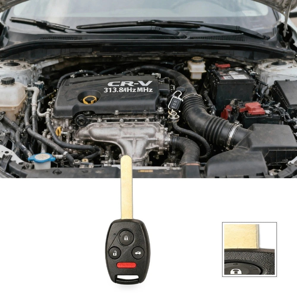 Remote Car Key for Honda Accord Civic CR-V (313.8MHz ID46 Chip)