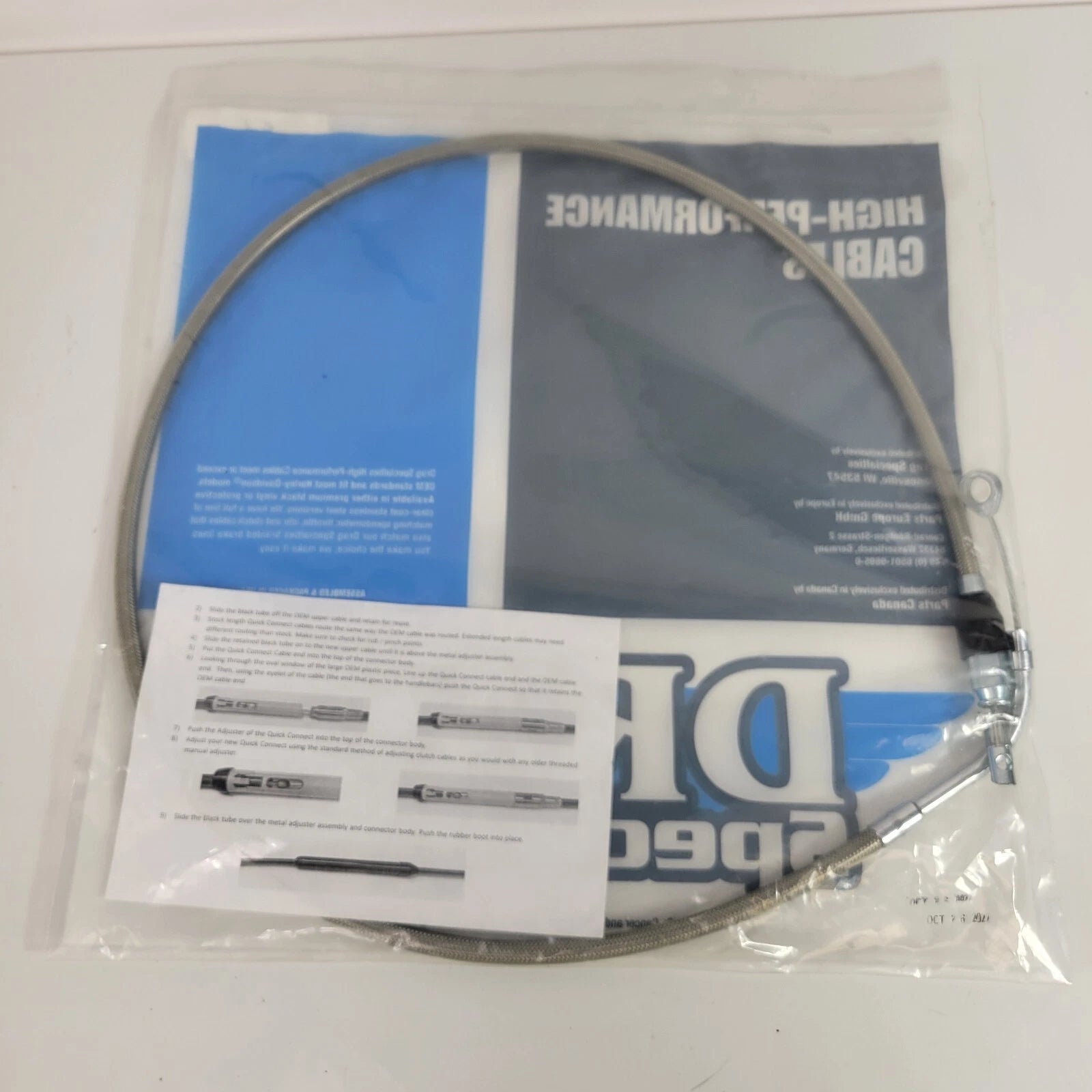 Stainless Steel 47" Upper Clutch Cable for Harley Batwing (2021–2023)